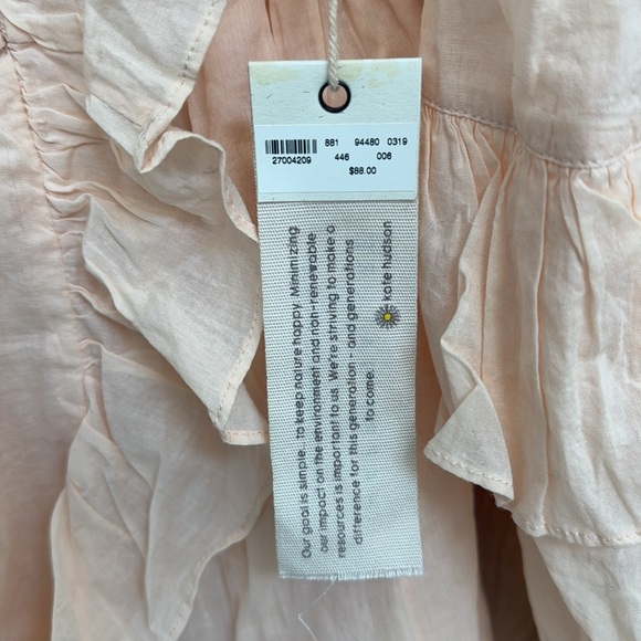 NWT Happy x Nature Ruffled Peach Dress Size S (feminine summer spring) - Picture 11 of 12